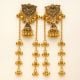 Handcrafted Kashmiri-Inspired Gold Tone Jhumka Earrings